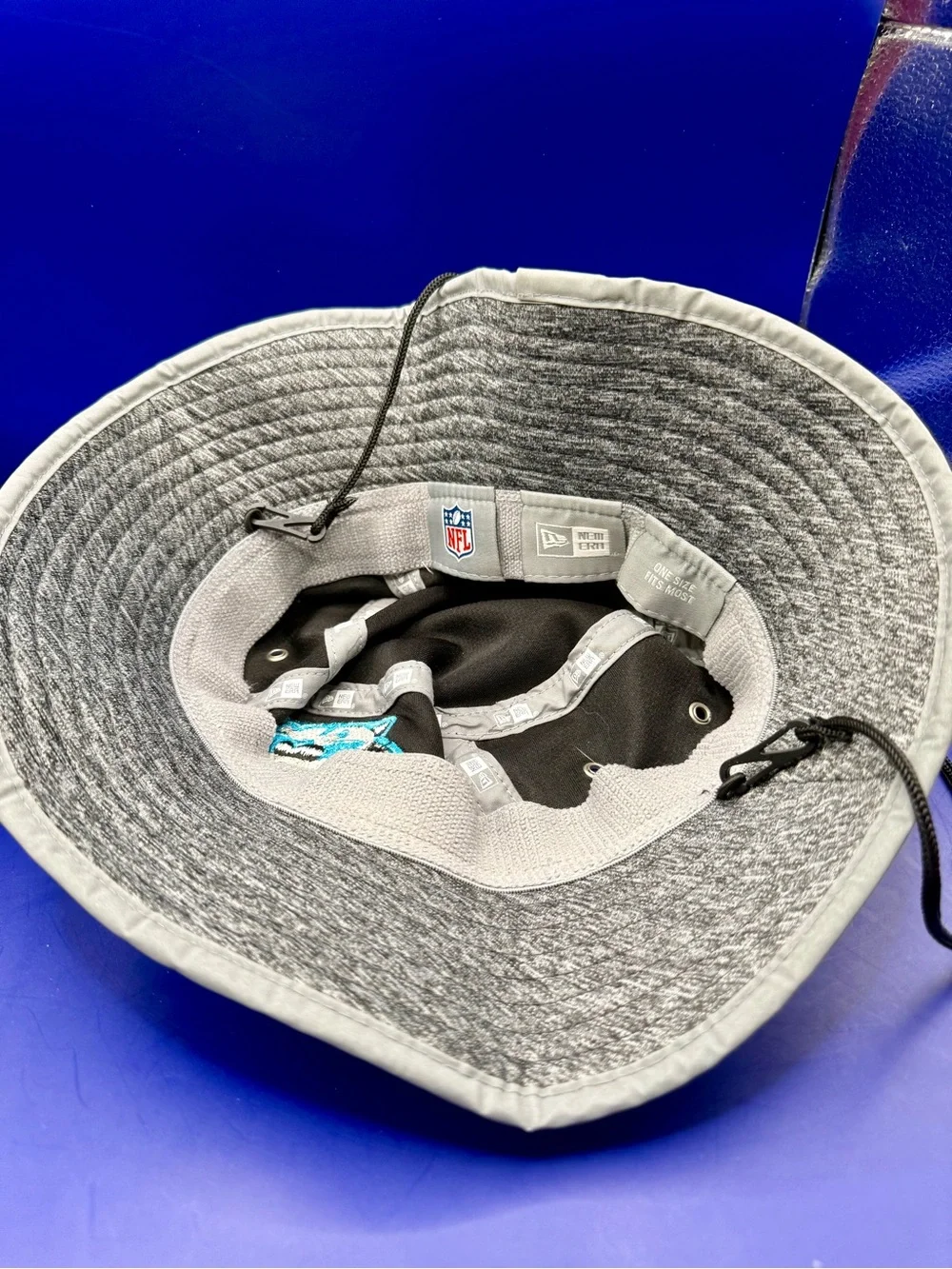 New Era NFL Carolina Panthers Black Bucket Hat OSFM Training Camp 2023